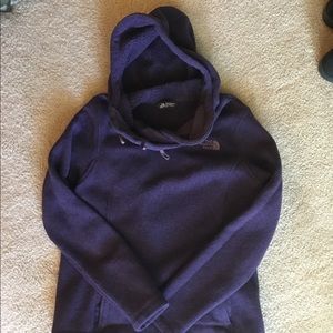 Purple NorthFace Toggle Cowl Neck Sweater